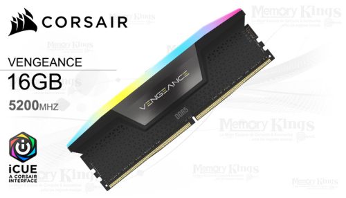 MEMORIA DDR5 16GB 5200 CL40 CORSAIR VENGEANCE RGB BLACK