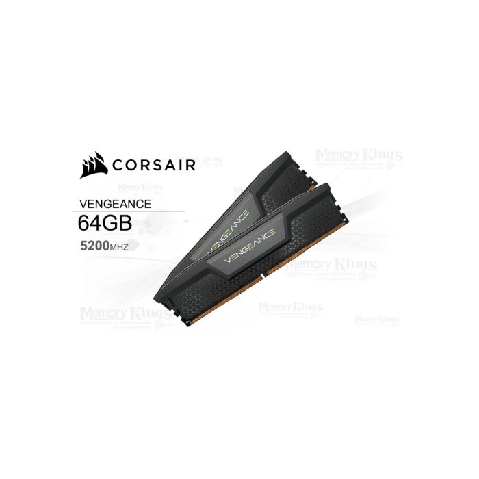 MEMORIA DDR5 64GB 5200 CL40 CORSAIR VENGEANCE BLACK (2x32GB)