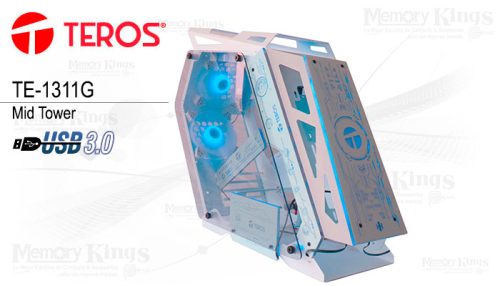 CASE Mid Tower TEROS TE-1311G White ARGB