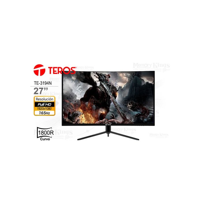 MONITOR 27 TEROS TE-3194N FHD 165HZ 2MS CURVO