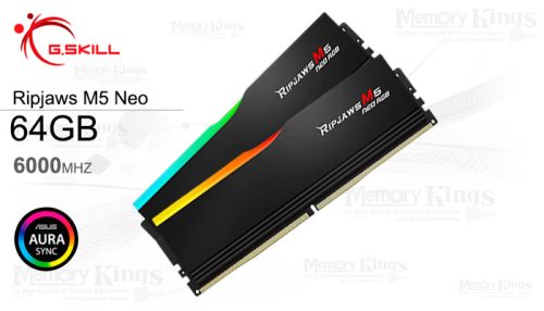 MEMORIA DDR5 64GB 6000 CL36 G.SKILL Ripjaws M5 Neo RGB (2x32GB) AMD EXPO BLACK