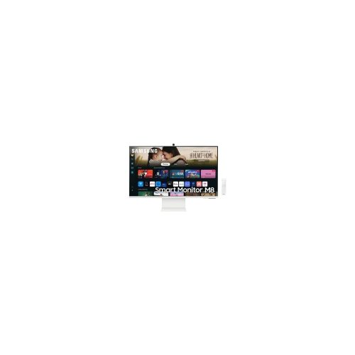 Monitor LCD inteligente Samsung S32DM801UL 32" Class Cámara Web 4K UHD - 16:9 - Blanco - 81.3cm (32") Viewable - 3840 x 2160 - Mil millones de colores - 400cd/m² - 4ms - Altavoces - HDMI - Concentrador USB