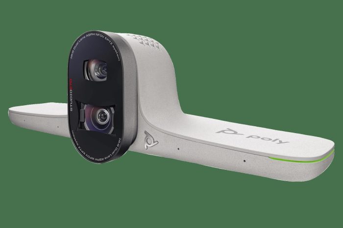 Poly Studio E70 - Cámera de conferencias - color - 2 de 20 MP - 3840 x 2160 - 4K, 2160p - LAN - USB-C