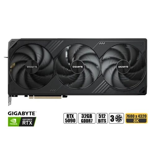 Tarjeta de video GIGABYTE GeForce RTX 5090 WINDFORCE OC 32G, 32 GB GDDR7, PCIe Gen 5.0