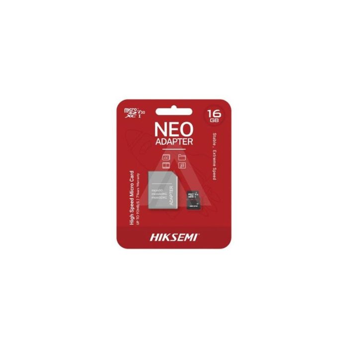 MEMORIA HIKSEMI MICROSDHC 16G CLASS 10  AND UHS-I C CON ADAPTADOR