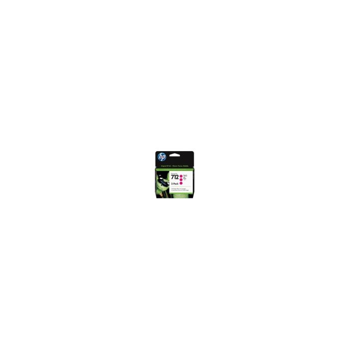 HP 712 - Paquete de 3 - 29 ml - magenta - original - DesignJet - cartucho de tinta