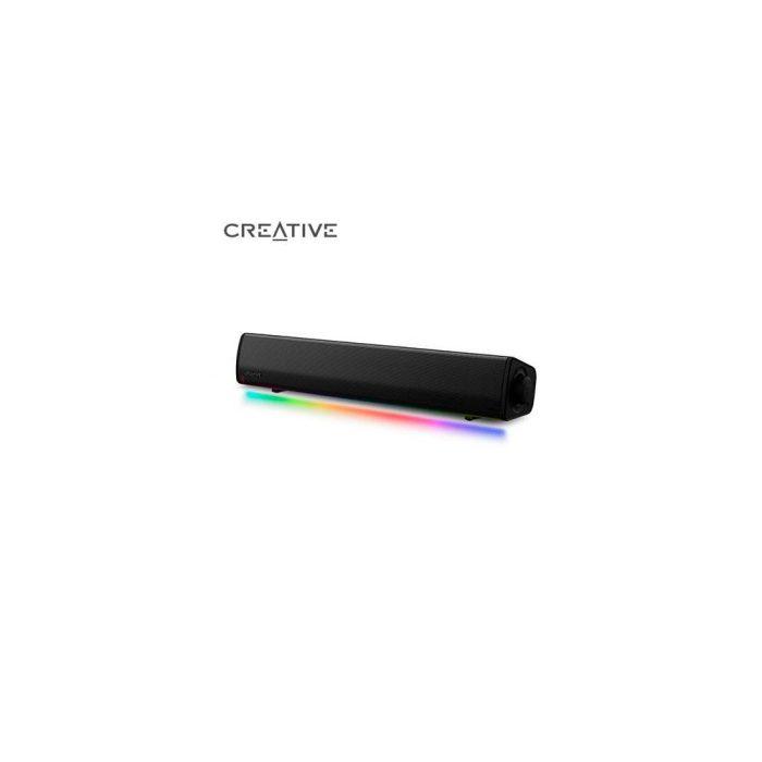 PARLANTE CREATIVE GAMING SOUND BAR GS3 RGB 24W BLUETOOTH 5.4 USB-C POWER BLACK (51MF8465AA000)
