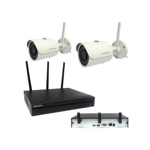 Kit Cámaras IP Wireless Advance CAMWS22, 2 cámaras, NVR con disco de 1TB, Dia/Noche.