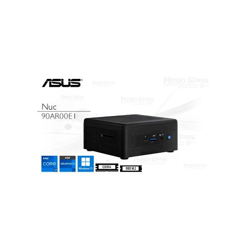 PC Barebone ASUS NUC 12 Pro Core i7-1260P 16|512" graficos Intel Iris Xe, W10PRO