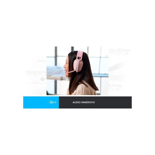 Logitech Zone Vibe 100 - Auricular - tamaño completo - Bluetooth - inalámbrico - rosa