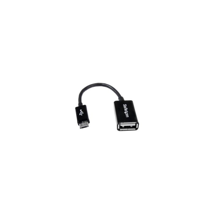 StarTech.com 12.70cm USB Cable de transferencia de datos - 1 Solamente - Cable for Mouse, Teclado, Teléfono Móvil, Tablet PC, Lector texto digital - Apantallado - Negro