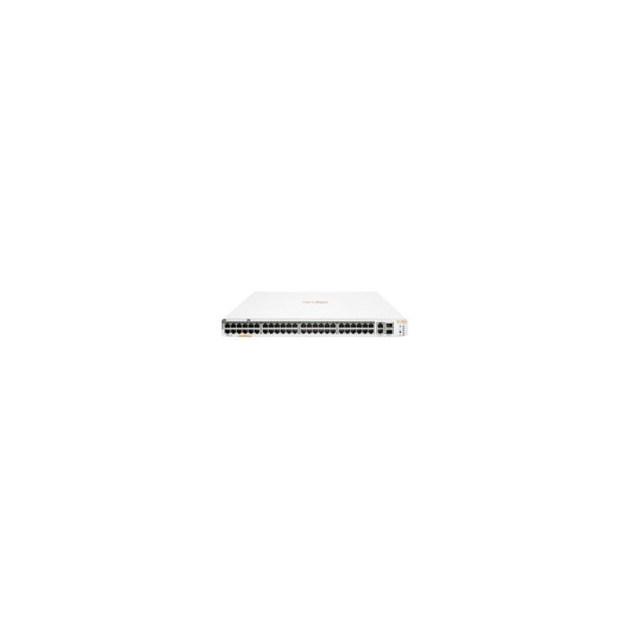 HPE Instant On 1960 48 Puertos Gestionable Conmutador Ethernet - Ethernet de 10 gigabits, Gigabit Ethernet - 10GBase-T, 10GBase-X, 10/100/1000Base-T - 2 Capa compatible - Modular - 100W Power Consumption - 600W Rendimiento PoE - Fibra Óptica, Par trenzado - PoE Ports - Montable en bastidor, Superficie de mesa, Montaje en pared, Debajo de mesa, Montaje en armario - Toda la vida útil Garantía limitada