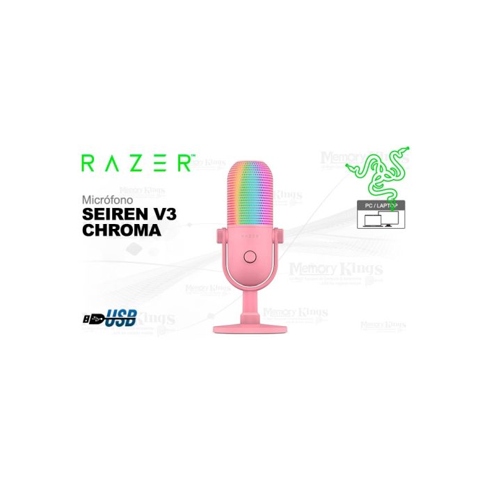 MICROFONO RAZER SEIREN V3 CHROMA QUARTZ PINK