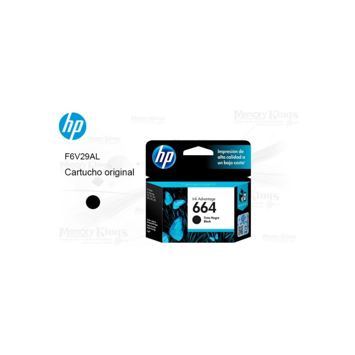 Cartucho de Tinta HP 664 Black Original 120pag.