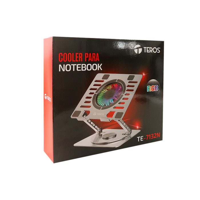 Cooler TEROS TE-7132N, compatible con notebooks de hasta 15.6", 1 fan de 11 cm