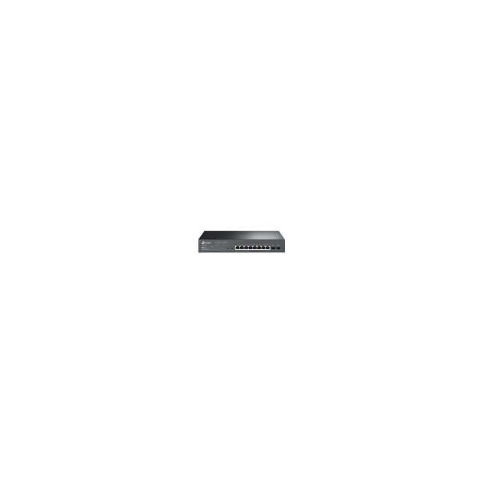 TP-Link JetStream TL-SG2210MP - Conmutador - inteligente - 8 x 10/100/1000 (PoE+) + 2 x SFP - montaje en rack