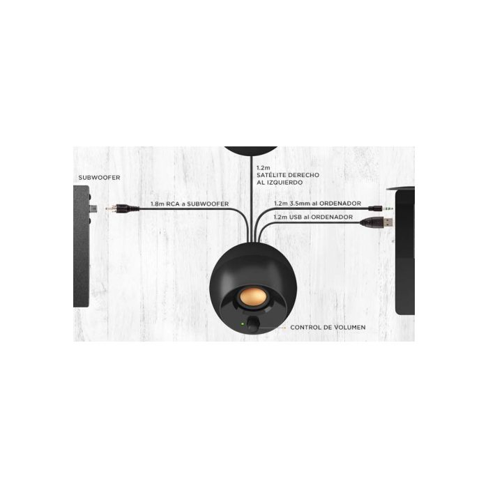 PARLANTE 2.1 CREATIVE PEBBLE PLUS (8w-16w) BLACK
