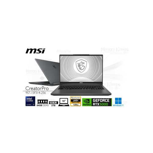 LAPTOP Core Ultra 9 185H CreatorPro 16 AI Studio 64|2TB|16" QUADRO RTX 5000 Ada, W11PRO