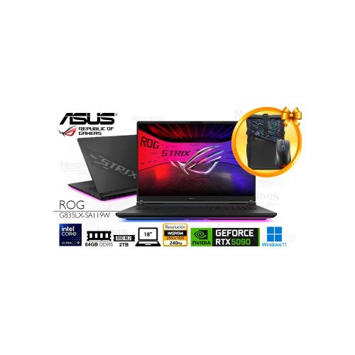 LAPTOP Core Ultra 9 275HX ASUS ROG Strix SCAR 18 G835LX-SA119W 64|2TB|18" GEFORCE RTX 5090 24GB W11HOME