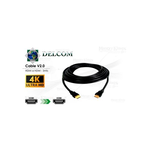 CABLE HDMI a HDMI 3mts DELCOM UHD 4K|2K
