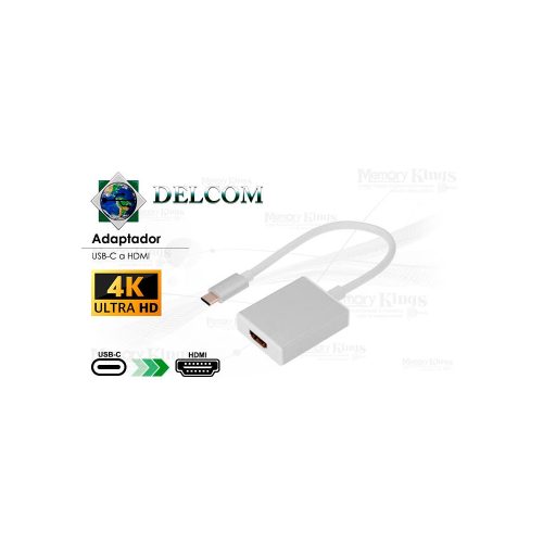 ADAPTADOR USB-C a HDMi 4K DELCOM