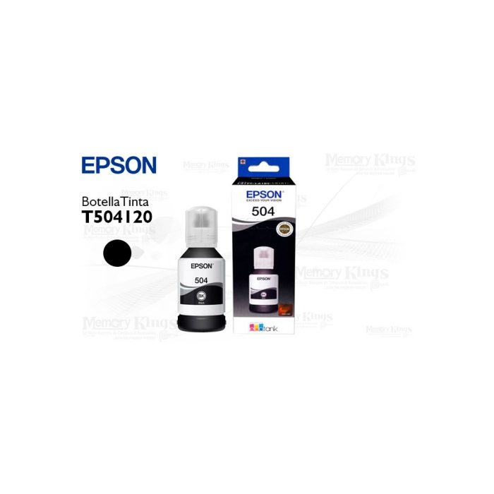 Botella de TINTA EPSON 504 Black 127ml