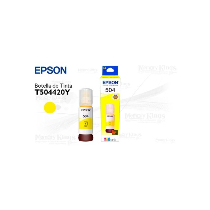 Botella de TINTA EPSON 504 Yellow 70ml