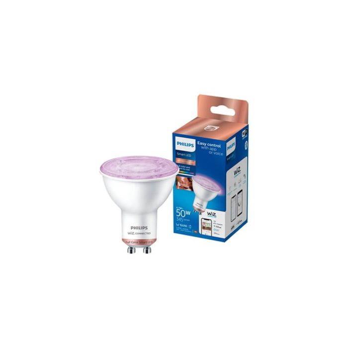Wiz - Bombilla de foco LED - forma: PAR16 - GU10 - 4.7 W (equivalente 50 W) - clase F - full color - 2200-6500 K