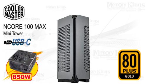 CASE Mini Tower 850W 80plus GOLD COOLER MASTER NCORE 100 MAX Mini ITX (4in1) SILVER