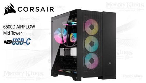 CASE Mid Tower CORSAIR 6500D AIRFLOW BLACK (BTF)