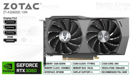 GEFORCE RTX 3060 12GB 192 bit ZOTAC GAMING TWIN