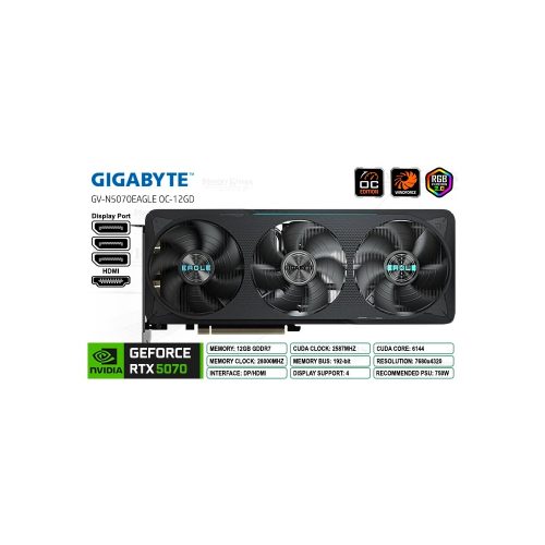 Vga 12G Gb Rtx5070 Eagle Oc D7
