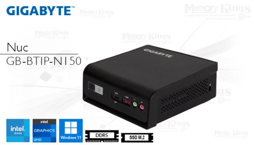 PC Barebone GIGABYTE BRIX Intel N150 DDR5 8|512 graficos Intel UHD, W11PRO