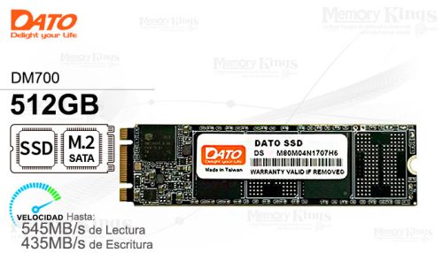 UNIDAD SSD M.2 SATA 512GB DATO DM700