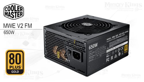 FUENTE 650W 80plus GOLD COOLER MASTER MWE V2 FM