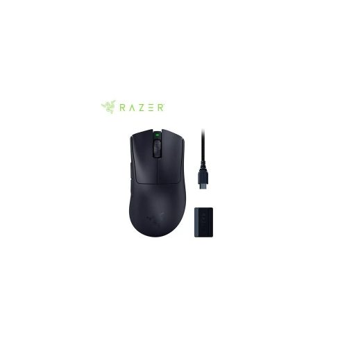 MOUSE RAZER DEATHADDER V3 PRO 30K DPI MULTI-DISPOSITIVO 90H WIRELESS / USB-C SWITCH OPTICO 90M + DONGLE WIRELESS HYPERPOLLING BLACK (RZ01-04630300-R3WL)