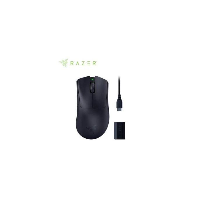 MOUSE RAZER DEATHADDER V3 PRO 30K DPI MULTI-DISPOSITIVO 90H WIRELESS / USB-C SWITCH OPTICO 90M + DONGLE WIRELESS HYPERPOLLING BLACK (RZ01-04630300-R3WL)