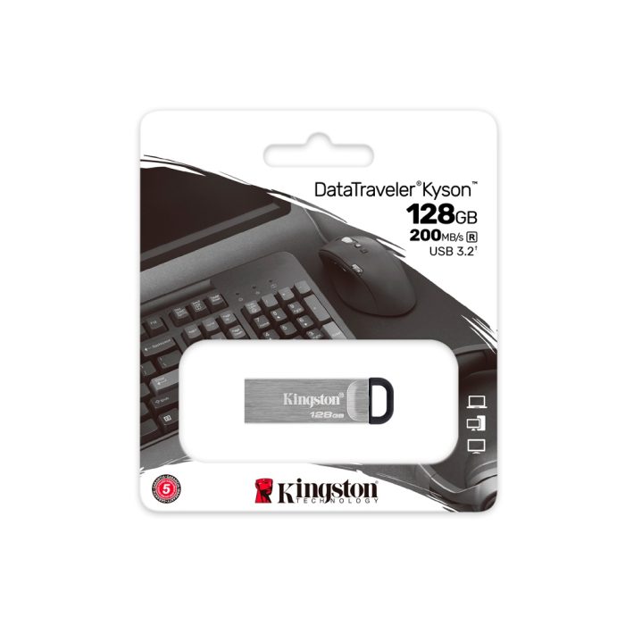 Kingston DataTraveler Kyson - Unidad flash USB - 128 GB - USB 3.2 Gen 1