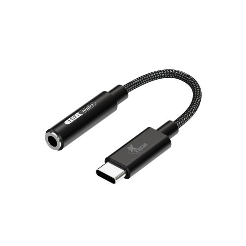 Xtech - Headphone Jack Adapter - 24 pin USB-C - 3.5mm TRRS - 10 cm - Black - USB-C (M) to 3.5 mm(f) XTC-509