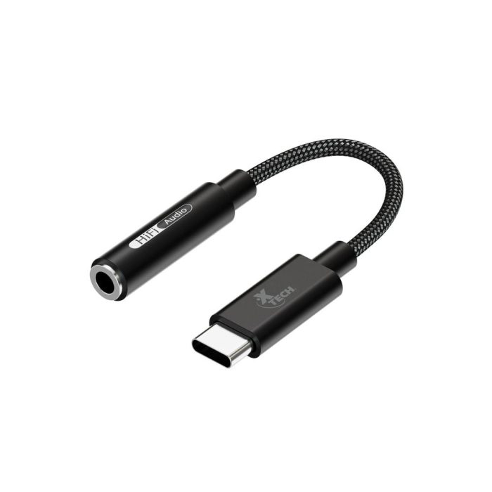 Xtech - Headphone Jack Adapter - 24 pin USB-C - 3.5mm TRRS - 10 cm - Black - USB-C (M) to 3.5 mm(f) XTC-509