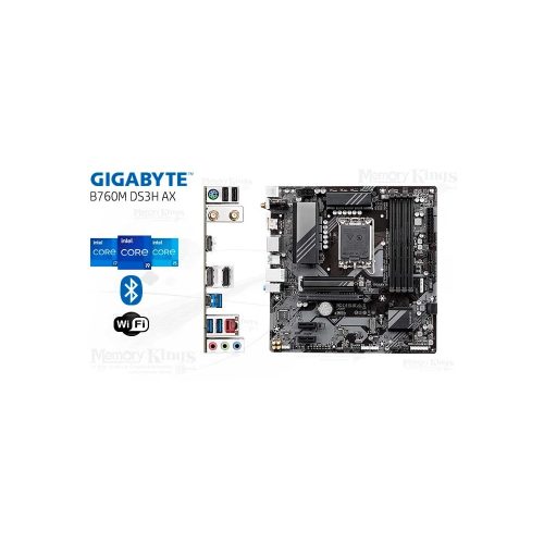 Motherboard Gigabyte B760M DS3H AX (rev. 1.0) Chipset Intel B760, LGA1700, Micro ATX