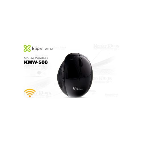 Klip Xtreme - Mouse - 2.4 GHz - Wireless - Black - Ergonomic