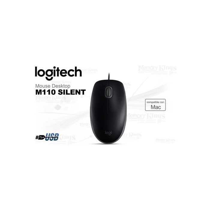 MOUSE LOGITECH M110 SILENT BLACK
