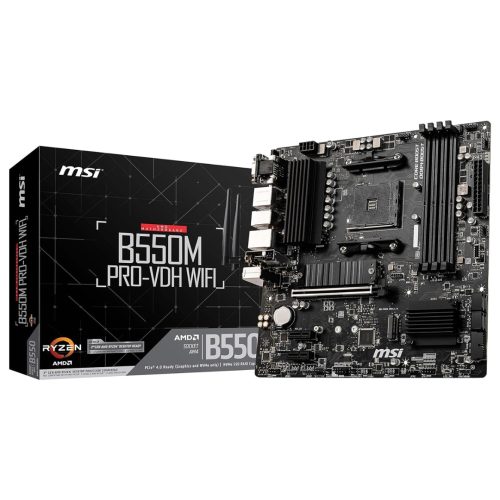 MB MSI-AMD B550M PRO-VDH WIFI 4 DDR4 128 GB 4400 MHZ HDMI DP ATX