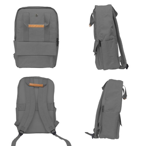 BACKPACK TEROS CITY II GREY TE-9028GR, para notebooks de hasta 15.6"