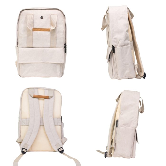 BACKPACK TEROS CITY II BEIGE TE-9026BG,para notebooks de hasta 15.6"