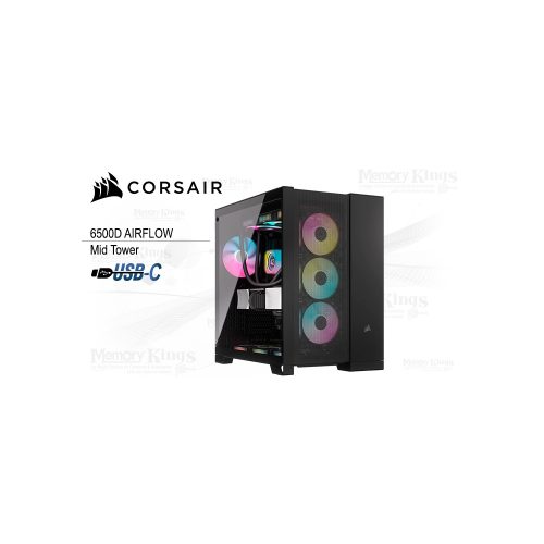 CASE Mid Tower CORSAIR 6500D AIRFLOW BLACK (BTF)