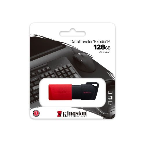 MEMORIA USB 128GB KINGSTON EXODIA M RED