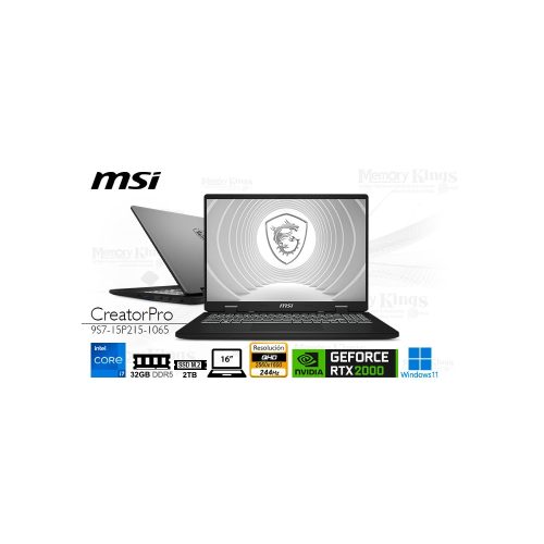 LAPTOP Core i7-14700HX MSI CreatorPro M16 HX 32|2TB|16" GEFORCE RTX 2000 Ada 8GB, W11PRO