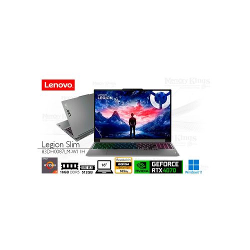 LAPTOP Ryzen 7 8845HS LENOVO LEGION SLIM 5 16AHP9 16|512|16" GEFORCE RTX 4070 8GB, W11HOME